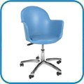 Cadeira Gogo Basic bra�o girat�ria alum�nio polido. Seu design se integra aos mais diversos ambientes como �reas de comunica��o, restaurantes, salas de treinamento, �reas de lazer, copas, lanchonetes e caf�s, entre outros. Por ser injetada em polipropileno, � de f�cil limpeza e manuten��o e extremamente resistente. Dispon�vel tamb�m com estrutura fixa preta, prata ou cromada.