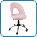 Cadeira Gogo estofada girat�ria cromada. Seu design se integra aos mais diversos ambientes como �reas de comunica��o, restaurantes, salas de treinamento, �reas de lazer, copas, lanchonetes e caf�s, entre outros. Por ser injetada em polipropileno, � de f�cil limpeza e manuten��o e extremamente resistente. Dispon�vel tamb�m com estrutura fixa preta, prata ou cromada.
