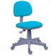 Cadeira Secret�ria Girat�ria Crepe Azul base Cinza