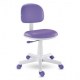Cadeira Girat�ria Kid�s Color - Courino Roxo ou Lil�s base Branca
