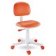 Cadeira Girat�ria Kid�s Color - Courino Laranja base Branca