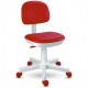 Cadeira Girat�ria Kid�s Color - Courino Vermelha Base Branca