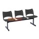 Longarinas Pl�sticas 3 Lugares Preto S�lido - ISO 123 - Longarina Pl�stica 3 Lugares