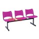 Longarinas Pl�sticas 3 Lugares Pink - ISO 123 - Longarina Pl�stica 3 Lugares