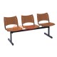 Longarinas Pl�sticas 3 Lugares Marron S�lido - ISO 123 - Longarina Pl�stica 3 Lugares