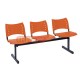 Longarinas Pl�sticas 3 Lugares Laranja transl�cido - ISO 123 - Longarina Pl�stica 3 Lugares
