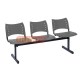 Longarinas Pl�sticas 3 Lugares Cinza S�lido - ISO 123 - Longarina Pl�stica 3 Lugares