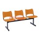 Longarinas Pl�sticas 3 Lugares Laranja S�lido - ISO 123 - Longarina Pl�stica 3 Lugares