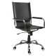 Cadeira couro natural Presidente girat�ria cromada bra�o reto SU1338RTO