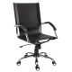 Cadeira Couro Natural Presidente Girat�ria Cromada Bra�o Curvo SU1338CVO