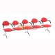 Cadeiras Longarinas Presence Cromadas 5 Lugares com bra�os Linha Alta