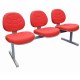 Longarina secret�ria executiva costurada em relevo decorativo