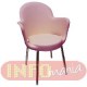 Cadeira Gogo 4 p�s cromada com bra�o violeta