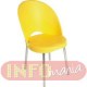 Cadeira Gogo 4 p�s cromada amarela