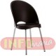 Cadeira Gogo 4 p�s cromada preta