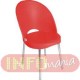 Cadeira Gogo 4 p�s cromada vermelha