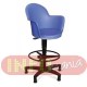 Cadeira Gogo caixa girat�ria com bra�o azul