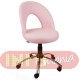 Cadeira Gogo estofada girat�ria cromada rosa
