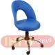Cadeira Gogo estofada girat�ria cromada azul