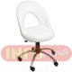 Cadeira Gogo estofada girat�ria cromada branca