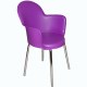 Cadeira Gogo Office p�rpura 4 p�s cromada