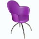 Cadeira Gogo office p�rpura raio cromada