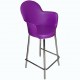 Banqueta Gogo Office p�rpura alta cromada