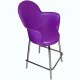 Banqueta Gogo Office p�rpura m�dia cromada