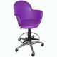 Cadeira Gogo Office p�rpura caixa cromada