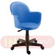 Cadeira Gogo bra�o girat�ria preta polipropileno azul