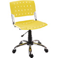 Cadeiras Sigma girat�ria cromada polipropileno amarelo