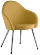 Cadeira Gogo estofada base 4 p�s cromada