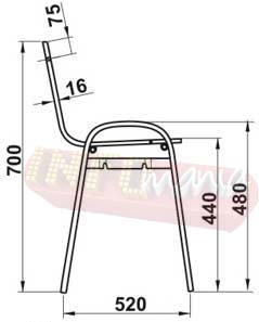 Desenho cadeira ISO liga��o lateral